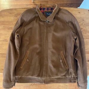 Ben Silver Suede Leather Zippered Jacket